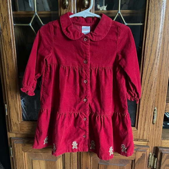 Gymboree infant (12-18 months) button down, cotton/cord, gingerbread dress - Picture 1 of 7